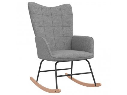 vidaXL Houpací křeslo světle šedé textil