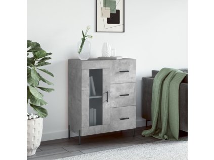 vidaXL Příborník betonově šedý 69,5 x 34 x 90 cm kompozitní dřevo