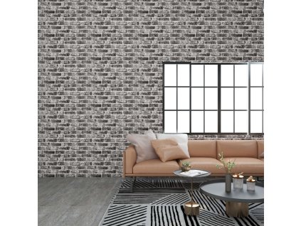 vidaXL 3D nástěnné panely design tmavě šedé cihly 10 ks EPS