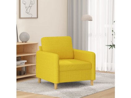 vidaXL Křeslo světle žluté 60 cm textil