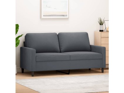 vidaXL 2místná pohovka tmavě šedá 140 cm samet