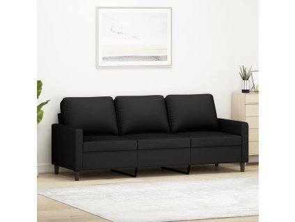 vidaXL 3místná pohovka černá 180 cm samet