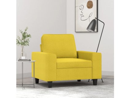 vidaXL Křeslo světle žluté 60 cm textil