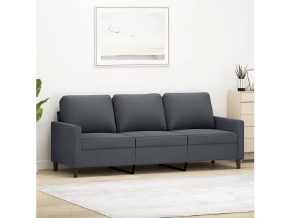 vidaXL 3místná pohovka tmavě šedá 180 cm samet