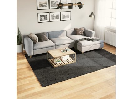 vidaXL Koberec HUARTE vysokým vlasem lesklý vzhled antracit 200x280 cm
