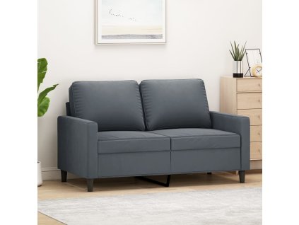 vidaXL 2místná pohovka tmavě šedá 120 cm samet