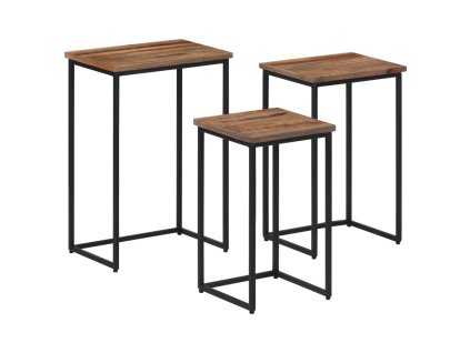 vidaXL Hnízdové konferenční stolky 3 ks masivní teakové dřevo
