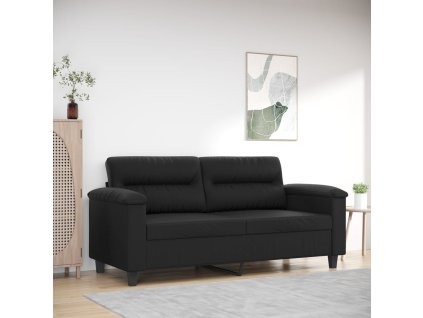 vidaXL 2místná pohovka černá 140 cm umělá kůže