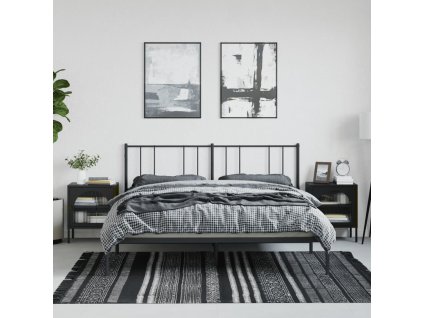 vidaXL Noční stolky 2 ks černé 50 x 35 x 60 cm sklo a ocel