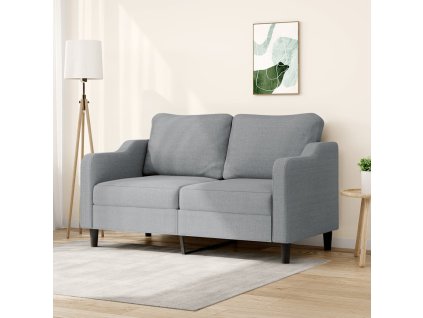 vidaXL 2místná pohovka světle šedá 140 cm textil