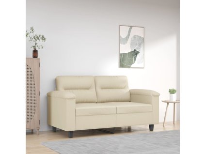 vidaXL 2místná pohovka krémová 120 cm umělá kůže