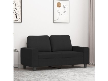 vidaXL 2místná pohovka černá 120 cm textil