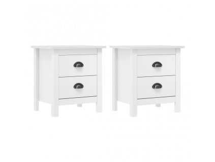 vidaXL Noční stolky Hill 2 ks bílé 46x35x49,5 cm masivní borové dřevo