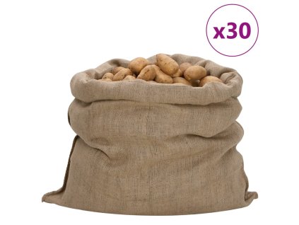 vidaXL Jutové pytle 30 ks 100 x 110 cm 100% juta 340 g/m²