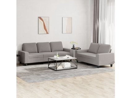 vidaXL 2dílná sedací souprava taupe textil