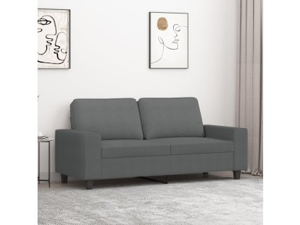 vidaXL 2místná pohovka tmavě šedá 140 cm textil