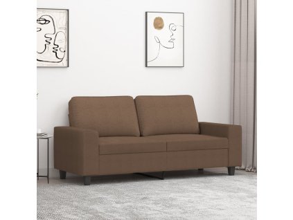 vidaXL 2místná pohovka hnědá 140 cm textil