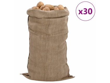 vidaXL Jutové pytle 30 ks 65 x 135 cm 100% juta 340 g/m²