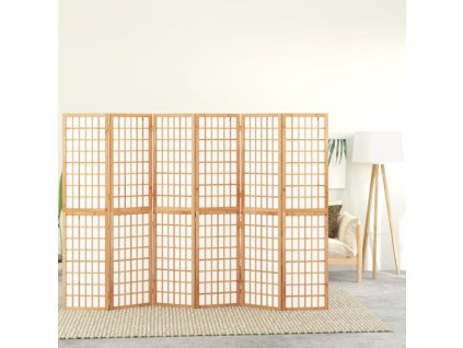 vidaXL Skládací 6dílný paraván v japonském stylu 240 x 170 cm
