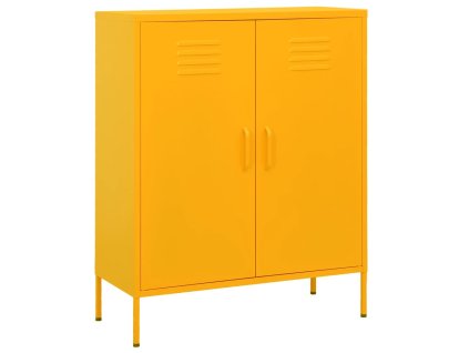 vidaXL Úložná skříň hořčicově žlutá 80 x 35 x 101,5 cm ocel