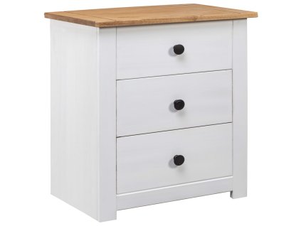 vidaXL Noční skříňka bílá 46 × 40 × 57 cm borovice řada Panama