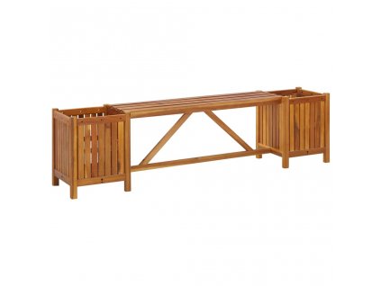 vidaXL Zahradní lavice s 2 truhlíky 150 x 30 x 40 cm masivní akácie