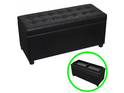 vidaXL Taburet s úložným prostorem umělá kůže černý