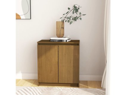 vidaXL Odkládací skříňka medově hnědá 60 x 36 x 65 cm masivní borovice