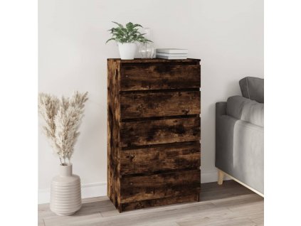 vidaXL Zásuvková skříňka kouřový dub 60 x 36 x 103 cm kompozitní dřevo