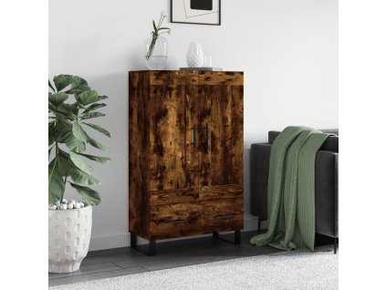 vidaXL Skříň highboard kouřový dub 69,5 x 31 x 115 cm kompozitní dřevo