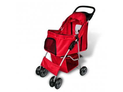 vidaXL Kočárek pro psa červený