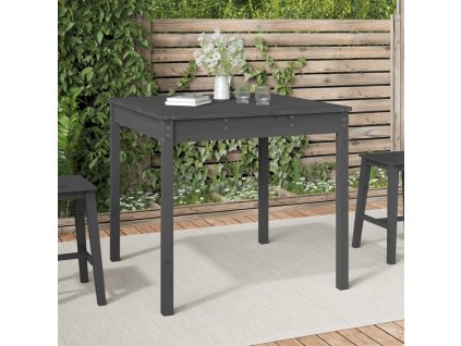 vidaXL Zahradní stůl šedý 82,5 x 82,5 x 76 cm masivní borové dřevo