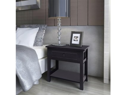 vidaXL Noční stolky 2 ks dřevěné černé