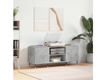 vidaXL Skříňka na LP desky betonově šedá 121x38x48 cm kompozitní dřevo