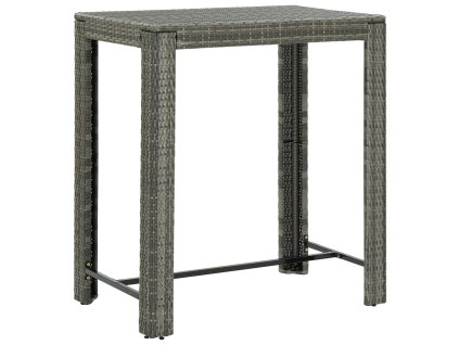 vidaXL Zahradní barový stůl šedý 100 x 60,5 x 110,5 cm polyratan