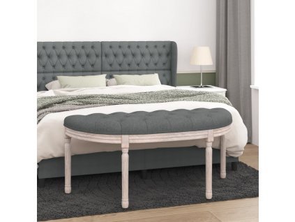 vidaXL Lavice tmavě šedá 110,5 x 45 x 49 cm textil