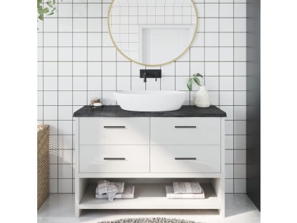 vidaXL Koupelnová deska tmavě hnědá 120x50x(2-4) cm ošetřený masiv