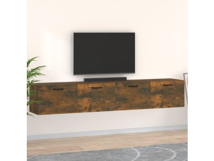 vidaXL Nástěnné skříňky 2 ks kouřový dub 100 x 36,5 x 35 cm kompozit