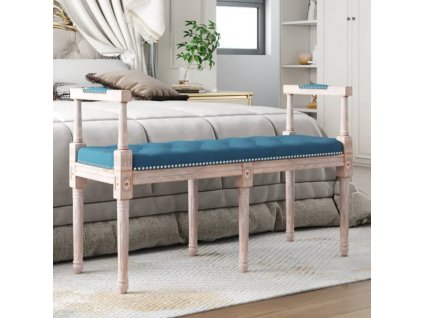 vidaXL Lavice modrá 110 x 40 x 70 cm samet