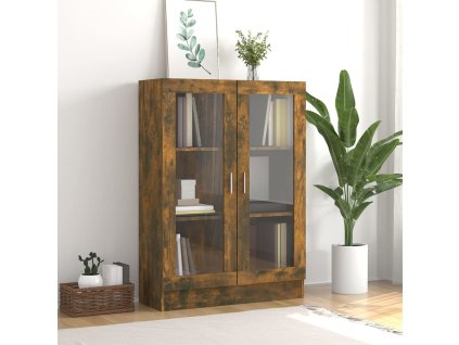 vidaXL Vitrína kouřový dub 82,5 x 30,5 x 115 cm kompozitní dřevo