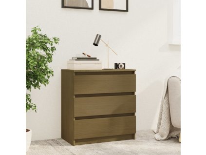 vidaXL Noční stolek medově hnědý 60 x 36 x 64 cm masivní borovice