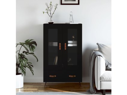vidaXL Skříň highboard černá 69,5 x 31 x 115 cm kompozitní dřevo