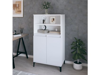 vidaXL Skříň highboard bílá 60 x 36 x 110 cm kompozitní dřevo
