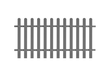 vidaXL Laťkový plot WPC 200 x 100 cm