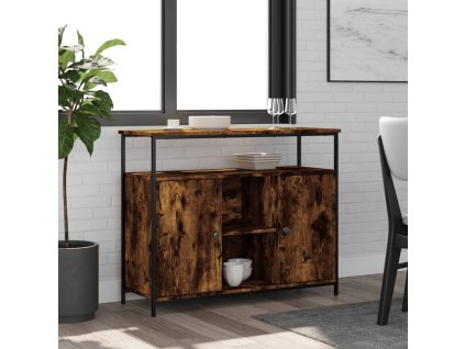 vidaXL Příborník kouřový dub 100 x 35 x 80 cm kompozitní dřevo
