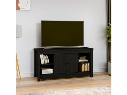 vidaXL TV skříňka černá 103 x 36,5 x 52 cm masivní borové dřevo