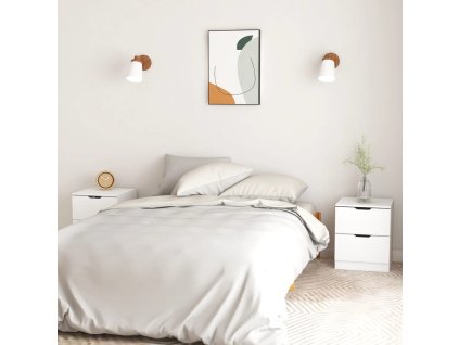 vidaXL Noční stolky 2 ks bílé 40 x 40 x 50 cm kompozitní dřevo