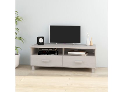 vidaXL TV stolek HAMAR bílý 106 x 40 x 40 cm masivní borovice