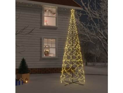 vidaXL Vánoční stromek kužel 1400 teplých bílých LED diod 160 x 500 cm