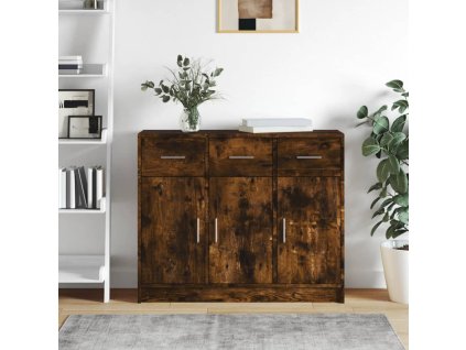 vidaXL Příborník kouřový dub 91 x 28 x 75 cm kompozitní dřevo